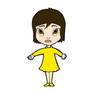 comic cartoon girl in dress N3