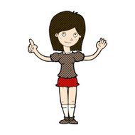 comic cartoon woman explaining idea N3