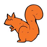 comic cartoon red squirrel