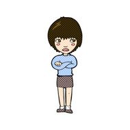 comic cartoon annoyed woman N49