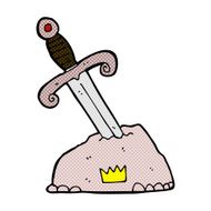 comic cartoon sword in stone N2