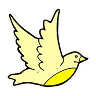 comic cartoon flying bird N4