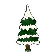 comic cartoon snowy tree N3