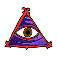 comic cartoon mystic eye symbol N6