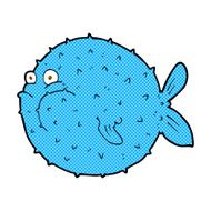 comic cartoon puffer fish N3