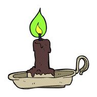 comic cartoon spooky candlestick N2