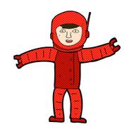 comic cartoon space man N6