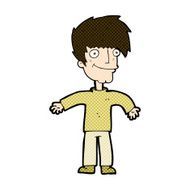 comic cartoon happy man N122