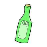 comic cartoon message in bottle N2