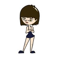 comic cartoon angry woman N6
