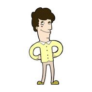 comic cartoon happy man N123