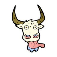 comic cartoon cow face N3