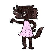 comic cartoon wolf girl N2