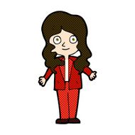 comic cartoon friendly business woman N2