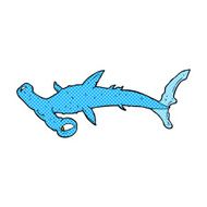 comic cartoon hammerhead shark N3