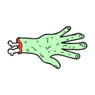 gross zombie hand comic cartoon N2