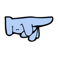 comic cartoon pointing hand N12