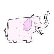 comic cartoon happy elephant N3