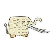 comic cartoon woolly mammoth N3