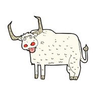 comic cartoon hairy cow N3