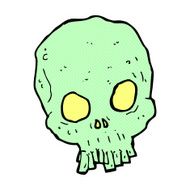 comic cartoon spooky skull N38