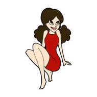 comic cartoon attractive woman posing N3