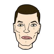 comic cartoon serious male face N3