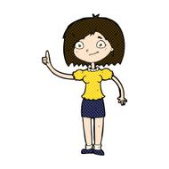 comic cartoon woman with idea N67