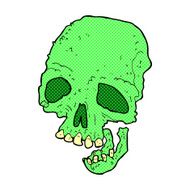 comic cartoon ancient spooky skull N2