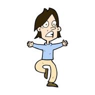 comic cartoon panicking man N6