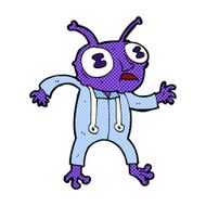 comic cartoon alien spaceman N6