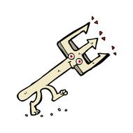 comic cartoon devil fork N3