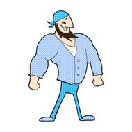 comic cartoon manly sailor man N3