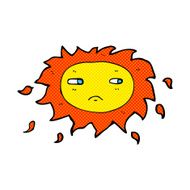 comic cartoon sad sun N3