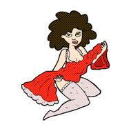 comic cartoon woman changing N3
