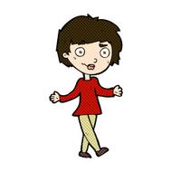 comic cartoon confused woman N25