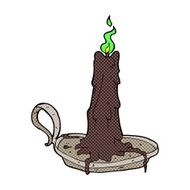 comic cartoon spooky dribbling candle N2