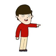 comic cartoon pointing man N22
