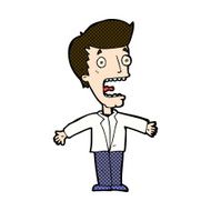 comic cartoon screaming man N3