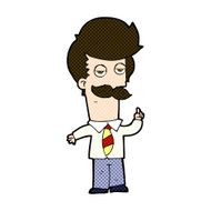 comic cartoon mna with mustache explaining N3