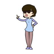 comic cartoon woman wearing spectacles N12