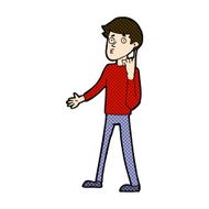 comic cartoon man asking question N13