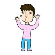 comic cartoon anxious man N3