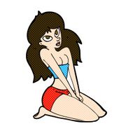 comic cartoon woman in skimpy clothing N3
