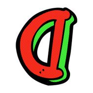 comic cartoon letter D