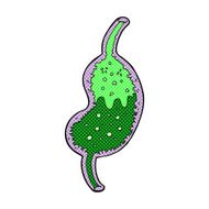 comic cartoon bubbling stomach N3