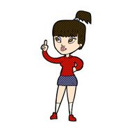 comic cartoon attractive girl with idea N3