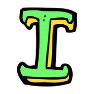 comic cartoon letter I