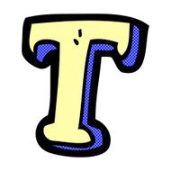 comic cartoon letter T