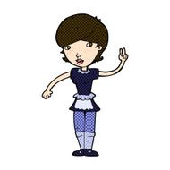 comic cartoon waitress taking order N6